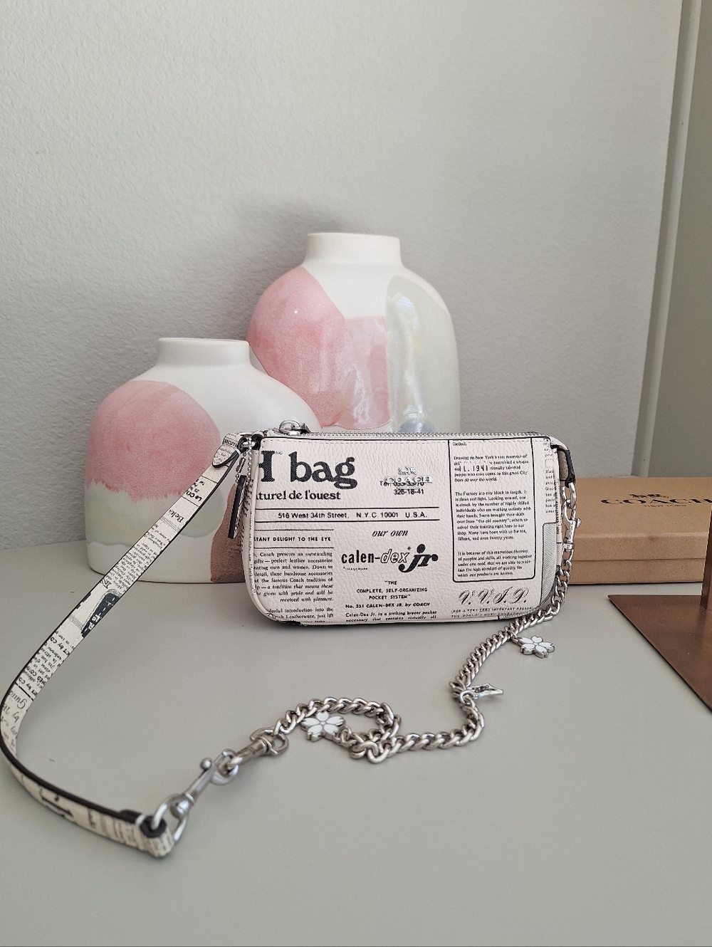 NWT Coach Nolita 19 With Newspaper Print CDC27 - Picture 3 of 11